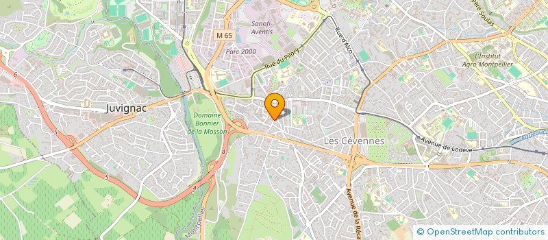 localisation de l'entreprise B.A BACH à MONTPELLIER
