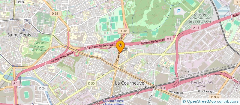 localisation de l'entreprise B.A.C.D. à LA COURNEUVE