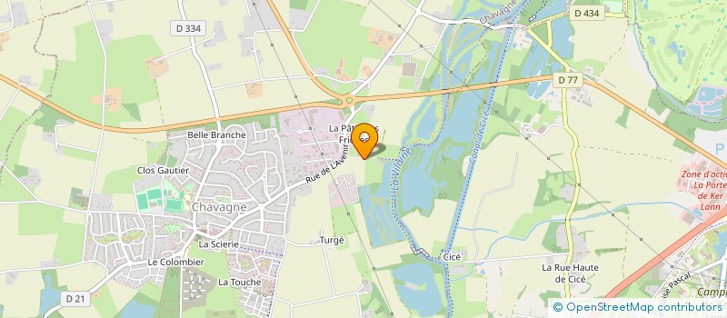 localisation de l'entreprise B.A.D.  CHAVAGNE