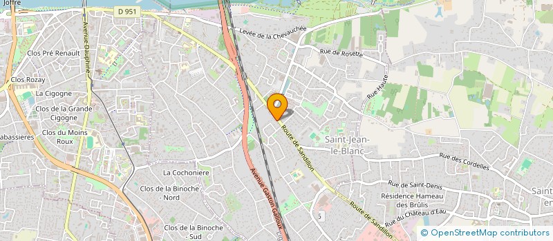 localisation de l'entreprise B.A.D.  SAINT-JEAN-LE-BLANC