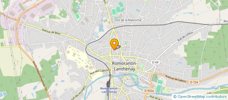 localisation de l'entreprise B.A.D. IMMO  ROMORANTIN-LANTHENAY