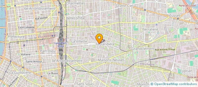 localisation de l'entreprise B.A.F.  LYON