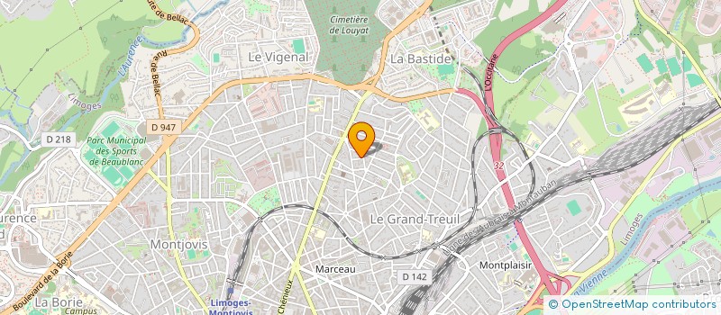 localisation de l'entreprise B.A.F BATIMENT à LIMOGES