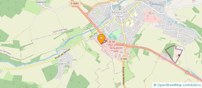 localisation de l'entreprise B.A.G. à MAGNY-EN-VEXIN