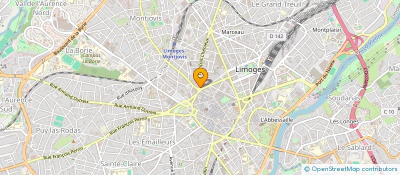localisation de l'entreprise B.A.G. à LIMOGES