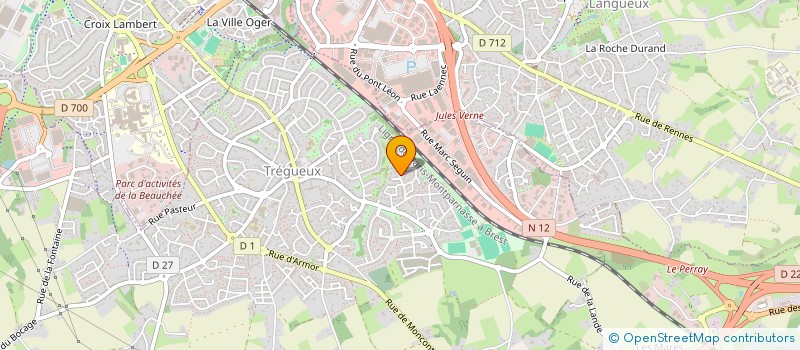 localisation de l'entreprise B-A-G  TREGUEUX