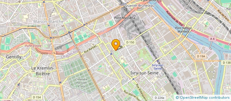 localisation de l'entreprise B.A.G.S.P. à IVRY-SUR-SEINE