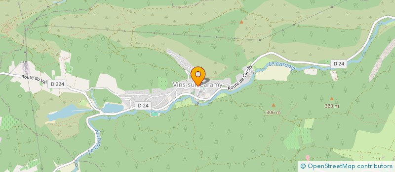 localisation de l'entreprise B.A.GUETTE  VINS-SUR-CARAMY