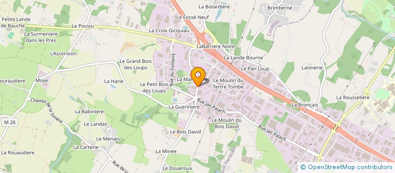 localisation de l'entreprise B.A.M à COUERON