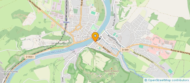 localisation de l'entreprise B.A.M.E. à GIVET