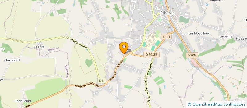 localisation de l'entreprise B.A.N  RIBERAC