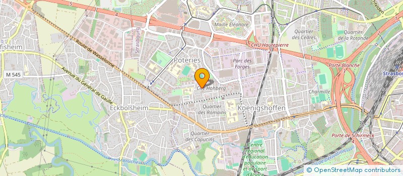 localisation de l'entreprise B.A. PEINTURE à STRASBOURG
