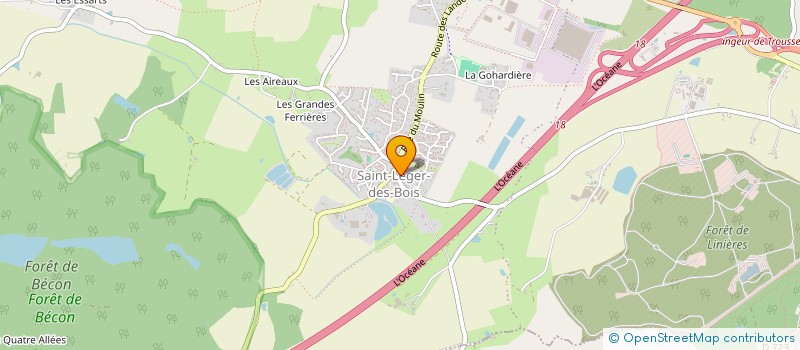 localisation de l'entreprise B A PEINTURE ET DECO  SAINT-LEGER-DE-LINIERES