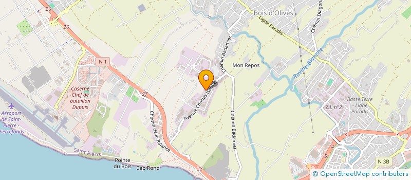 localisation de l'entreprise B.A.R.O.  SAINT-PIERRE