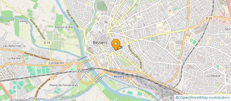 localisation de l'entreprise B.A.R.QUARTIER LIBRE à BEZIERS