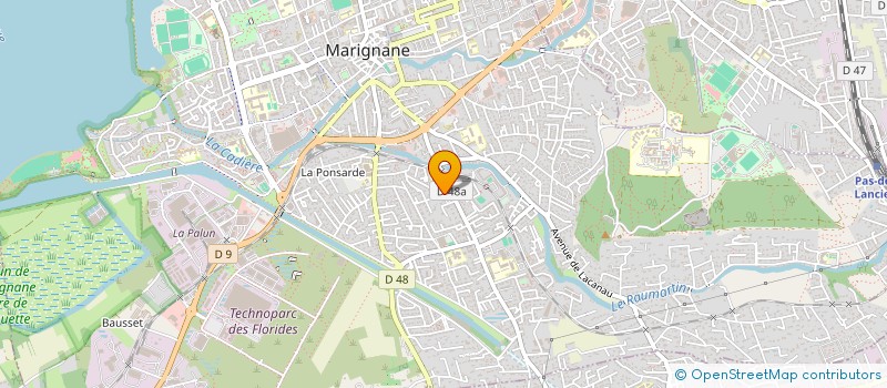 localisation de l'entreprise B.A.S.  MARIGNANE