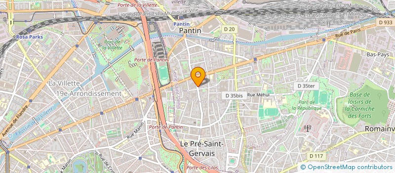 localisation de l'entreprise B.A. SERVICES  PANTIN