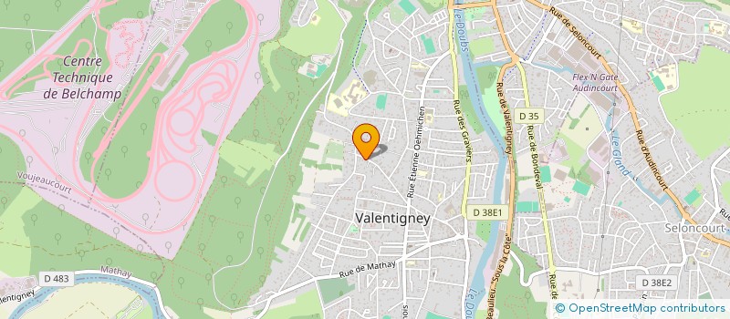 localisation de l'entreprise B&A SERVICES  VALENTIGNEY