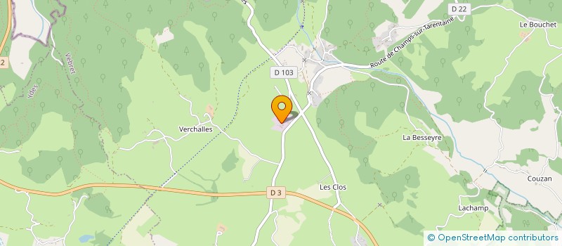 localisation de l'entreprise B.A.T. FORESTIER à VEBRET