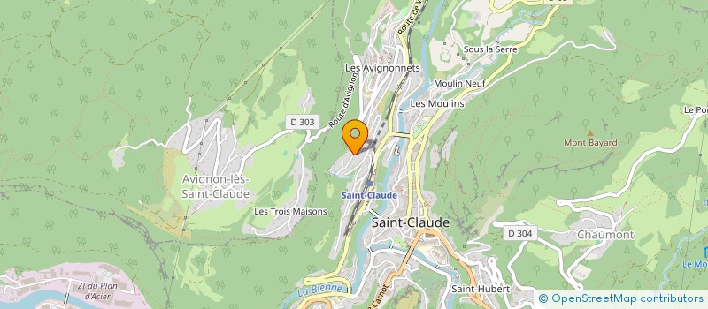 localisation de l'entreprise B.A.T.IMMO  SAINT-CLAUDE