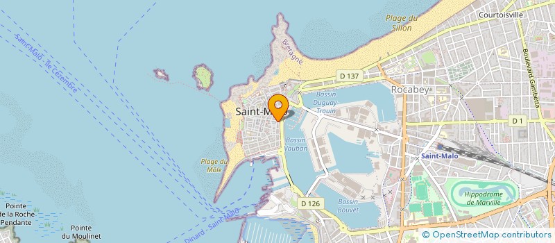 localisation de l'entreprise B AND B  SAINT-MALO