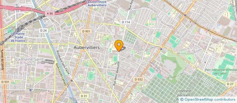localisation de l'entreprise B AND C à AUBERVILLIERS