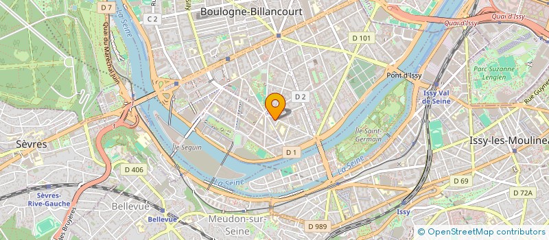 localisation de l'entreprise B.B 25 à BOULOGNE-BILLANCOURT