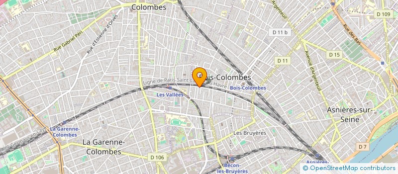localisation de l'entreprise B & B à BOIS-COLOMBES