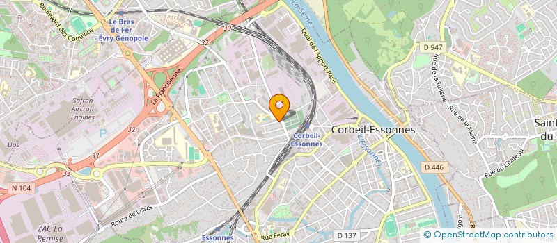 localisation de l'entreprise B&B à CORBEIL-ESSONNES