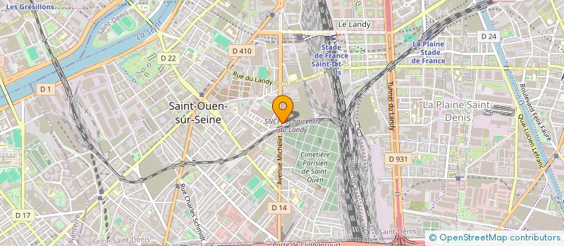 localisation de l'entreprise B&B à SAINT-OUEN-SUR-SEINE