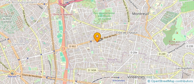 localisation de l'entreprise B&B à MONTREUIL