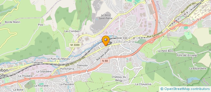 localisation de l'entreprise B&B  LA RICAMARIE