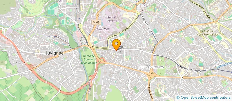 localisation de l'entreprise B&B à MONTPELLIER