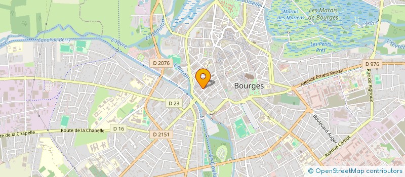 localisation de l'entreprise B&B  BOURGES