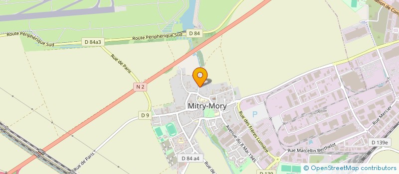 localisation de l'entreprise B&B à MITRY-MORY