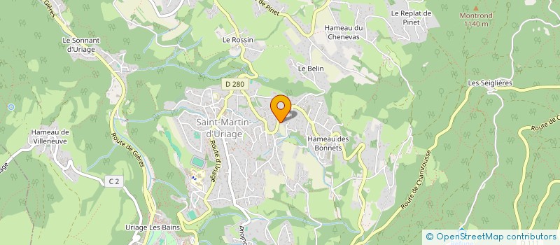 localisation de l'entreprise B.B.A.B.  SAINT-MARTIN-D'URIAGE