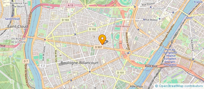 localisation de l'entreprise B-B AMBULANCES à BOULOGNE-BILLANCOURT