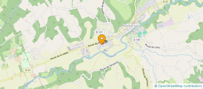 localisation de l'entreprise B&B AMBULANCES ET TAXIS  HAUTERIVES