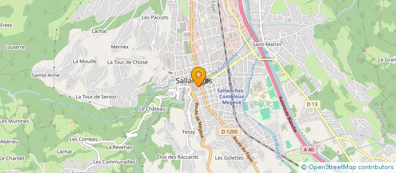 localisation de l'entreprise B B&B à SALLANCHES