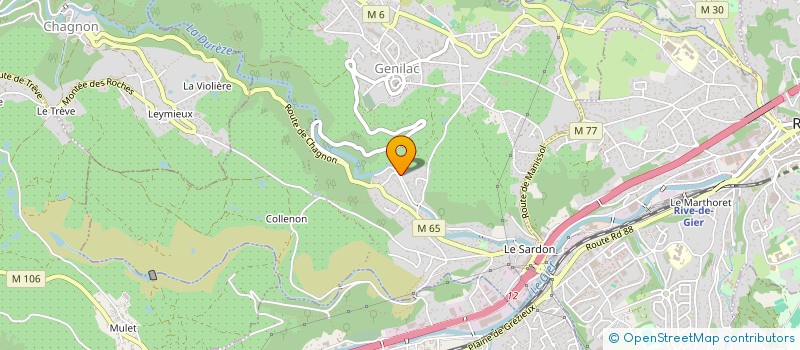 localisation de l'entreprise B.B.B.D.  GENILAC