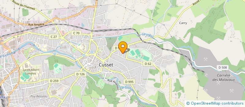 localisation de l'entreprise B&B BURGERS à CUSSET