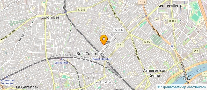 localisation de l'entreprise B.B.C à BOIS-COLOMBES