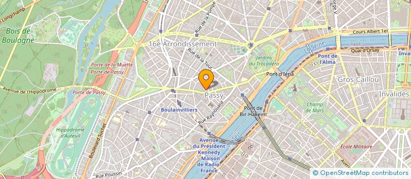localisation de l'entreprise B&B EXPANSION SAS à PARIS 16
