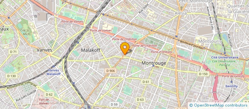 localisation de l'entreprise B B I à MALAKOFF