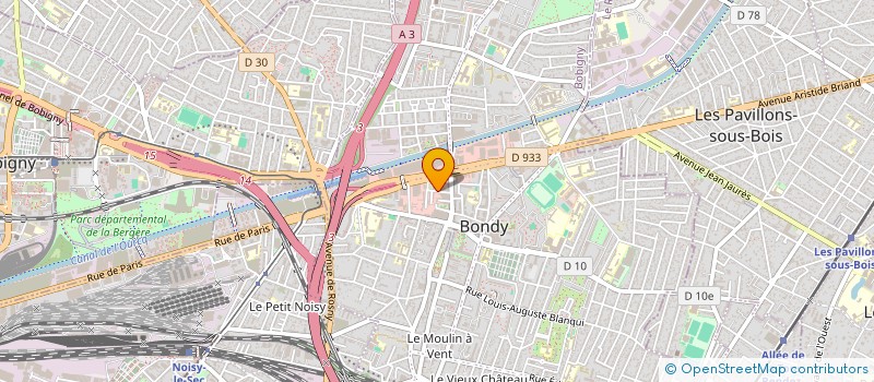 localisation de l'entreprise B.B.L.M.  BONDY