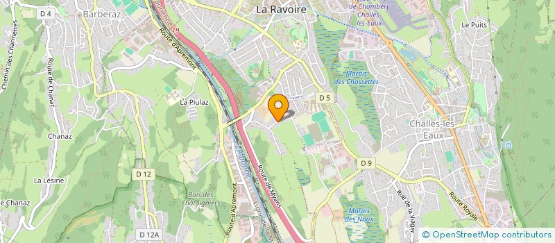 localisation de l'entreprise B.B.M.  LA RAVOIRE