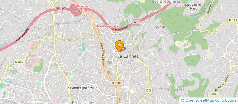 localisation de l'entreprise B&B.NET à LE CANNET