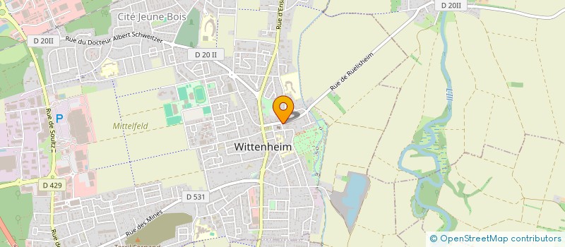 localisation de l'entreprise B.B.P. HOLDING  WITTENHEIM