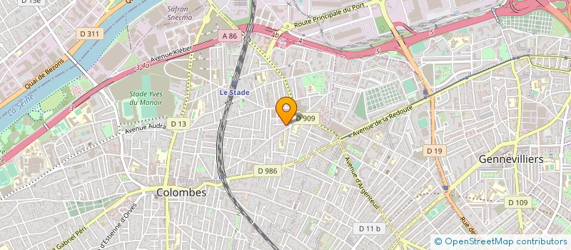 localisation de l'entreprise B&B PRODUCTIONS à COLOMBES