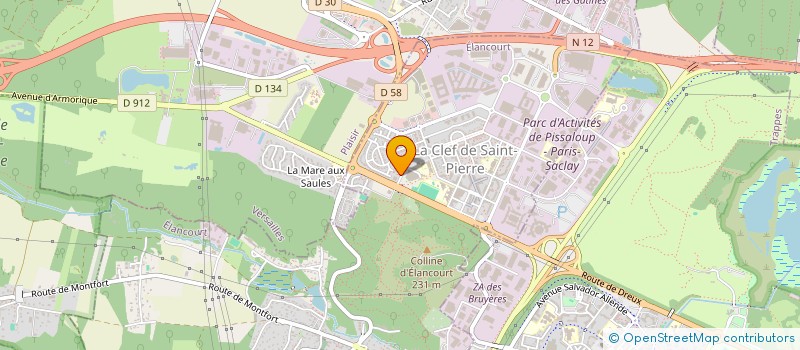localisation de l'entreprise B&B PROJETS à ELANCOURT